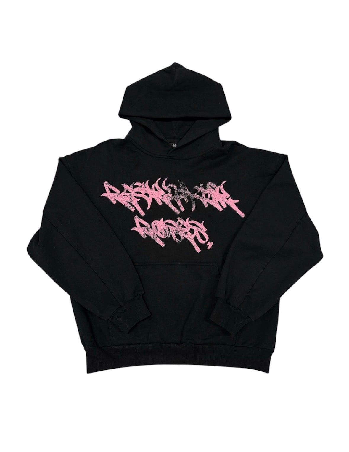 RR Distressed Logo Hoodie (Pink) L