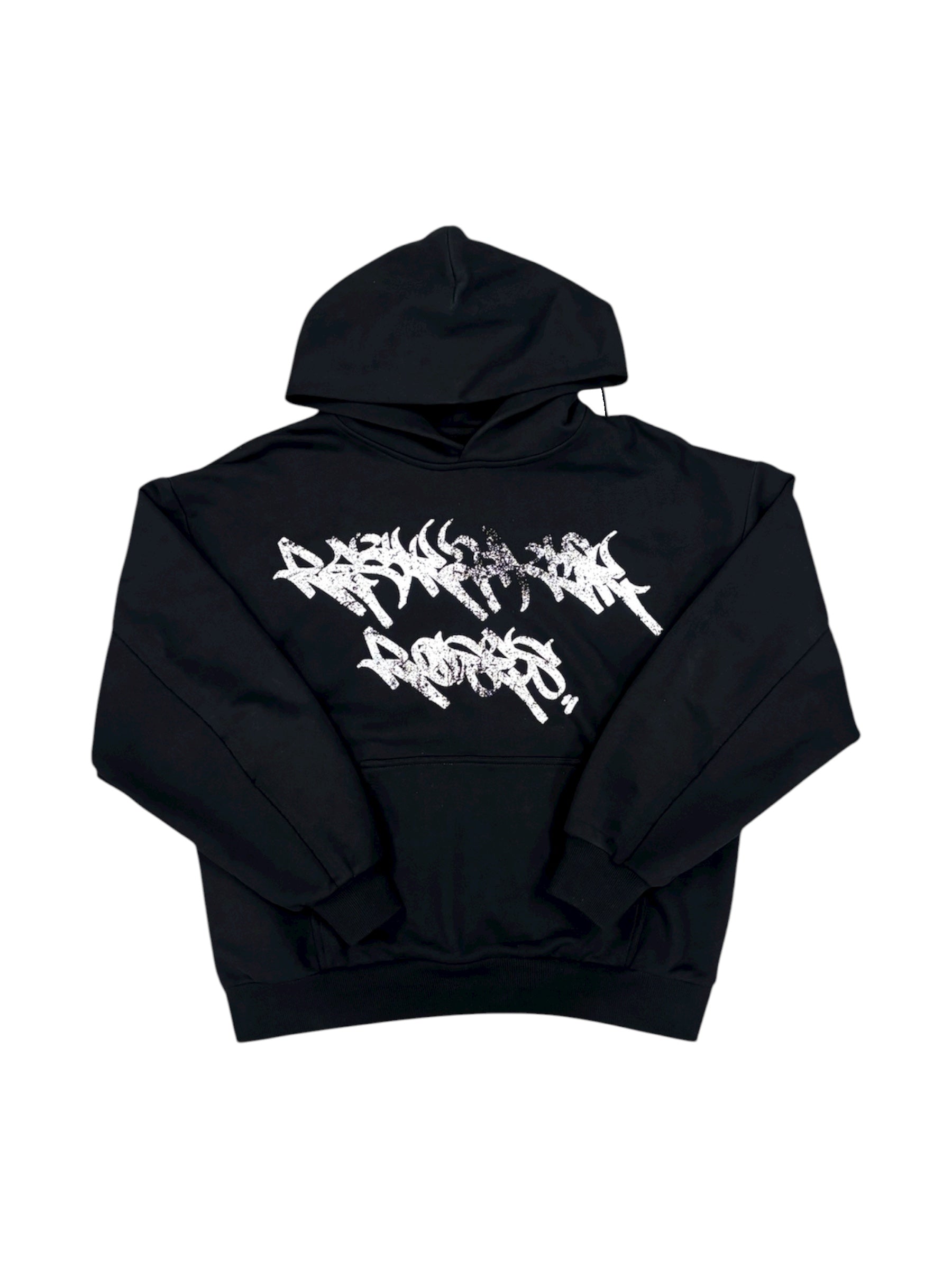 RR Distressed Logo Hoodie (White) M