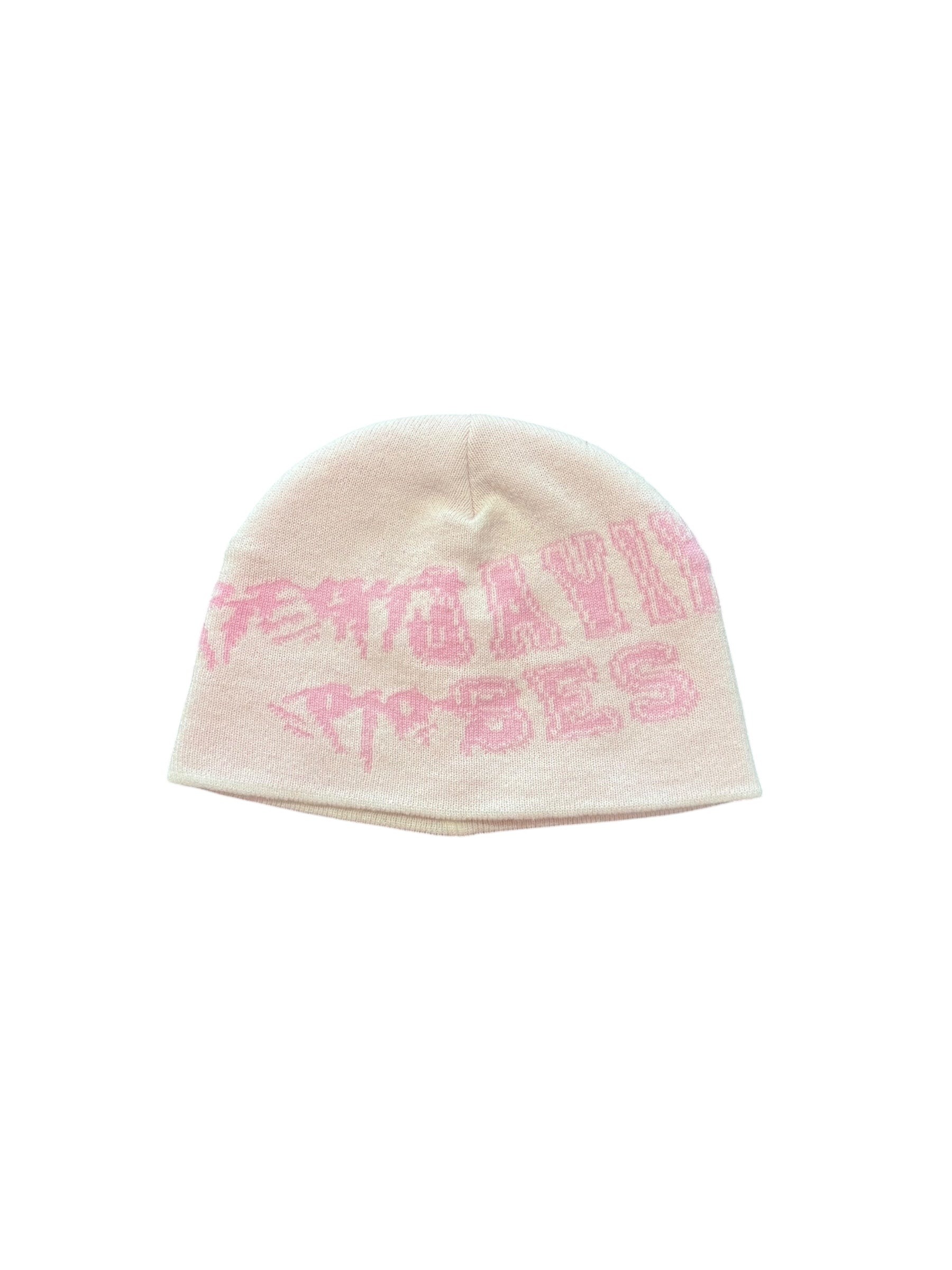 RR Split-Logo Beanie (Pink)
